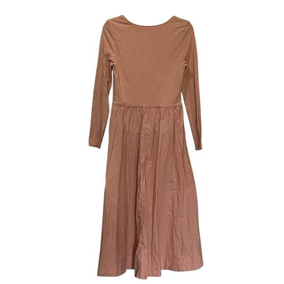 Everlane Medium The Long-Sleeve Riviera Dress Supima Cotton Ballerina R1 - Picture 4 of 7